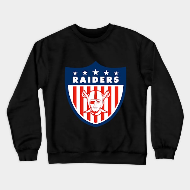 Oakland Raiders Badge Crewneck Sweatshirt by Jerry After Young